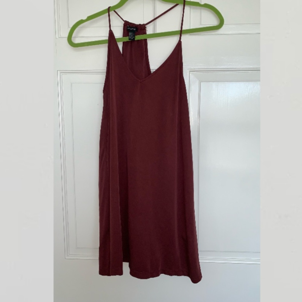 Forever 21 Burgundy Flowy Dress
